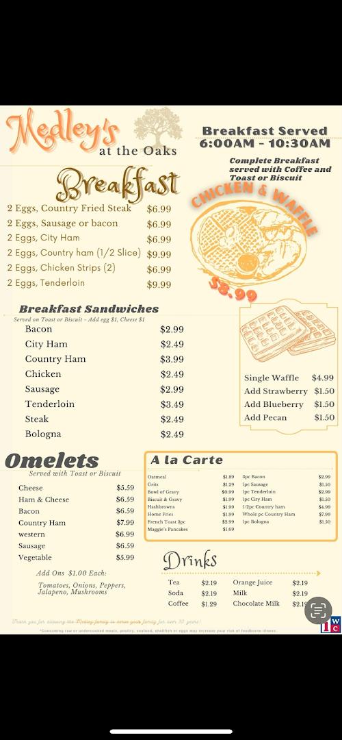 Medleys Diner at the Oaks